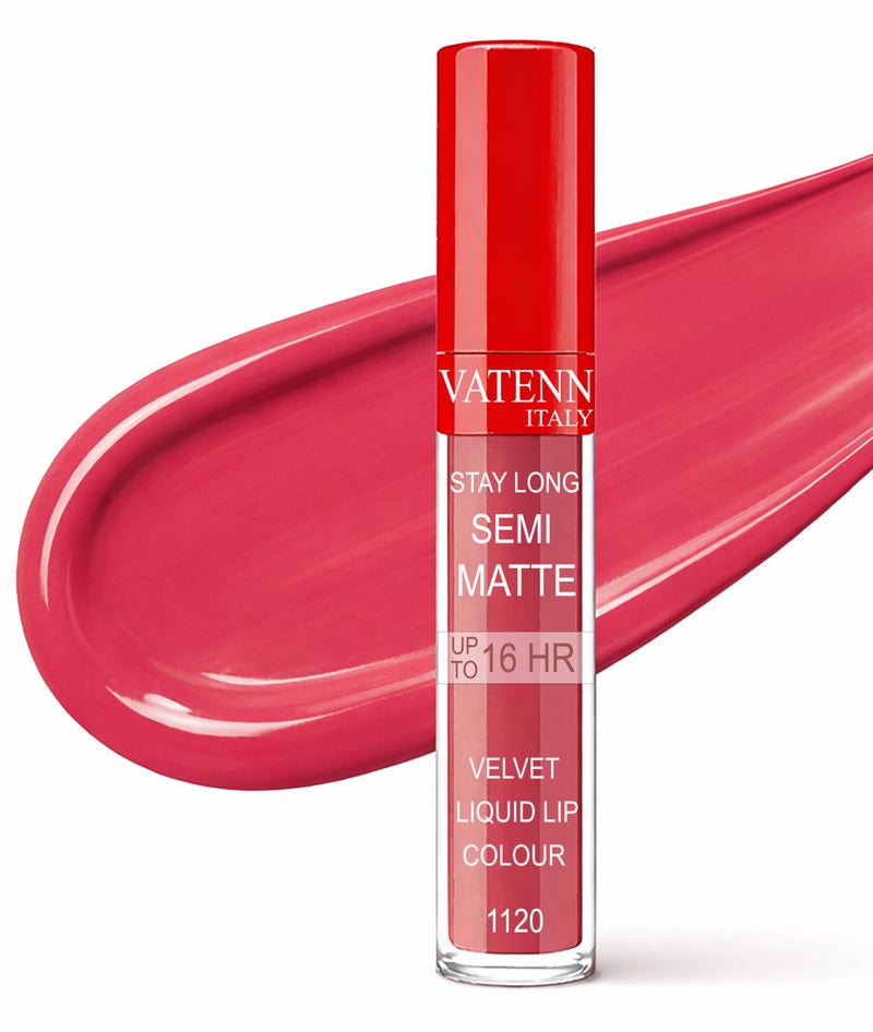 فاتن إيطاليا Stay Long Semi Matte Velvet Liquid lip color 1120 - Image 1